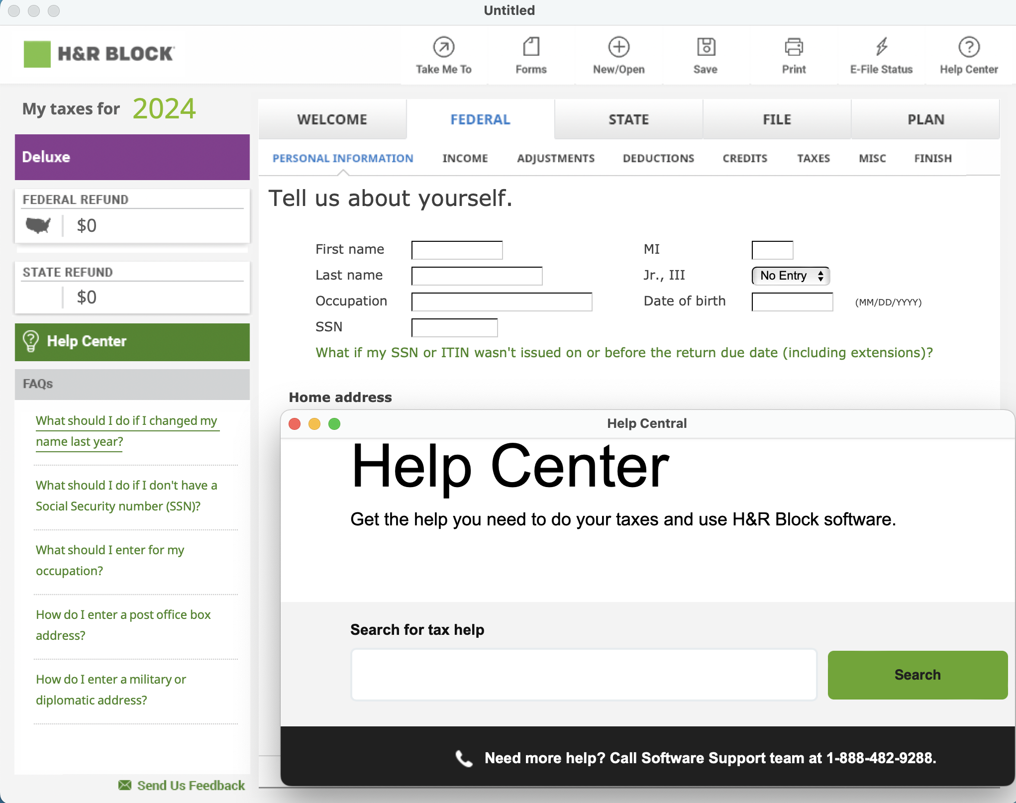 H&R Block tax software