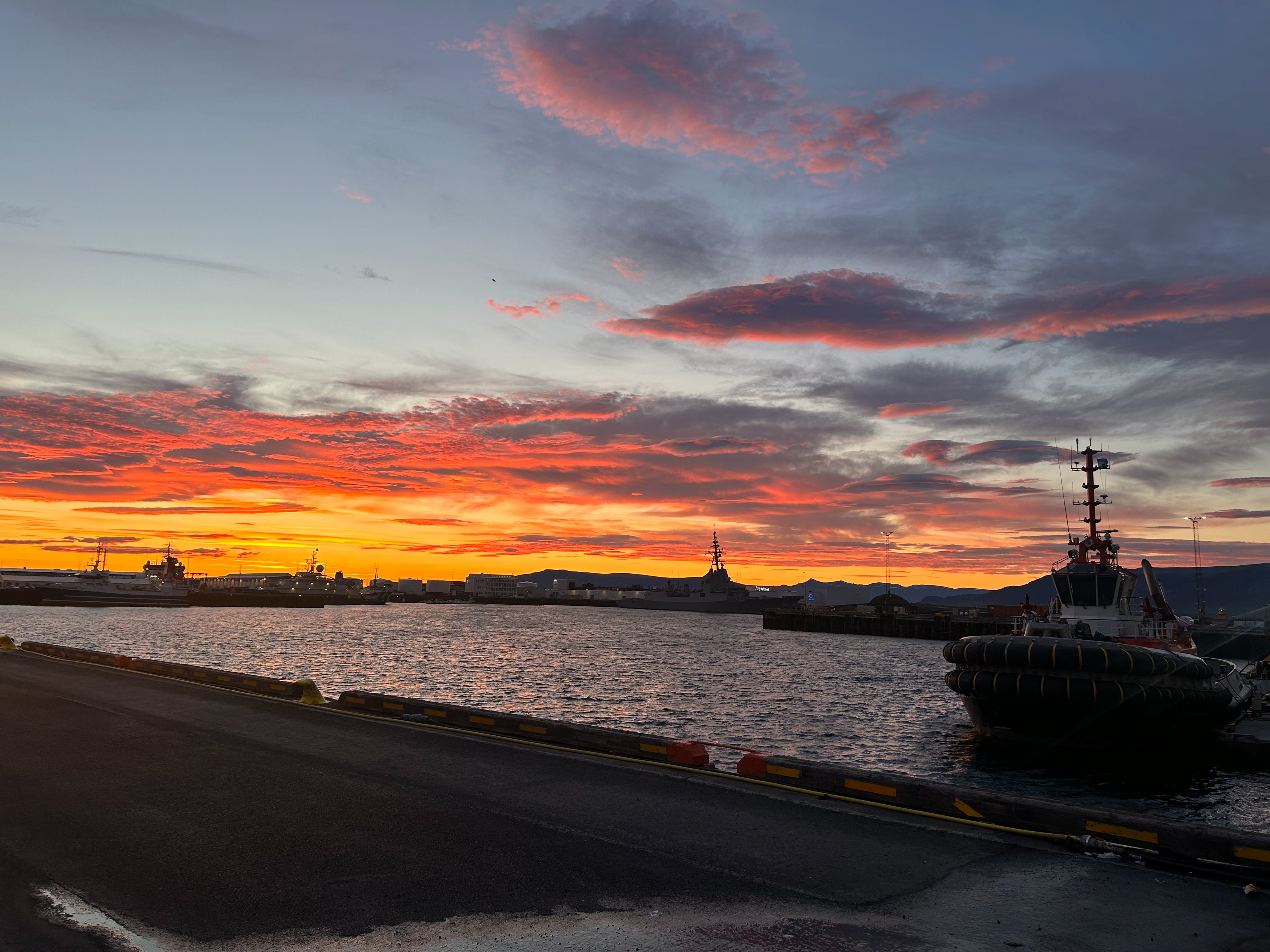 Reykjavik at sunset