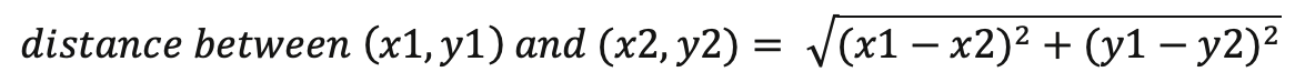 Distance formula